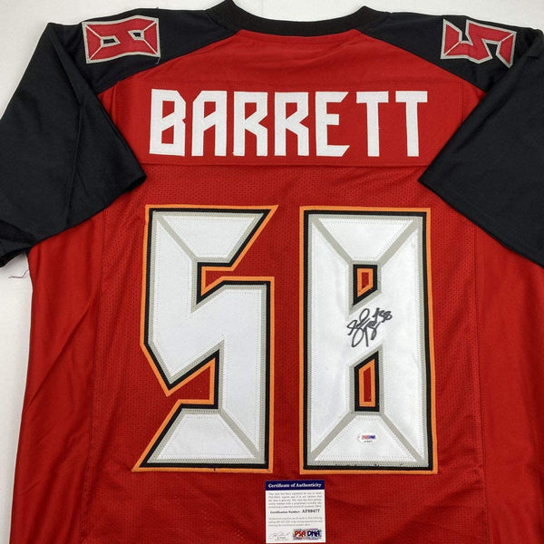Autographed/Signed Shaquil Barrett Tampa Bay Red Football Jersey PSA/DNA COA