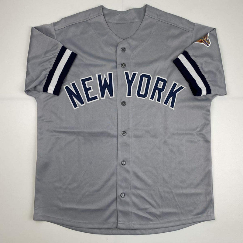 Autographed/Signed Tino Martinez New York Grey Baseball Jersey PSA/DNA COA