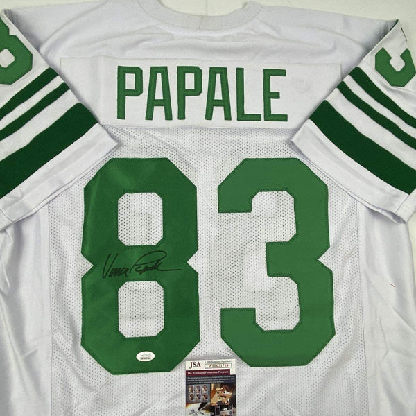Autographed/Signed Vince Papale Philadelphia White Football Jersey JSA COA