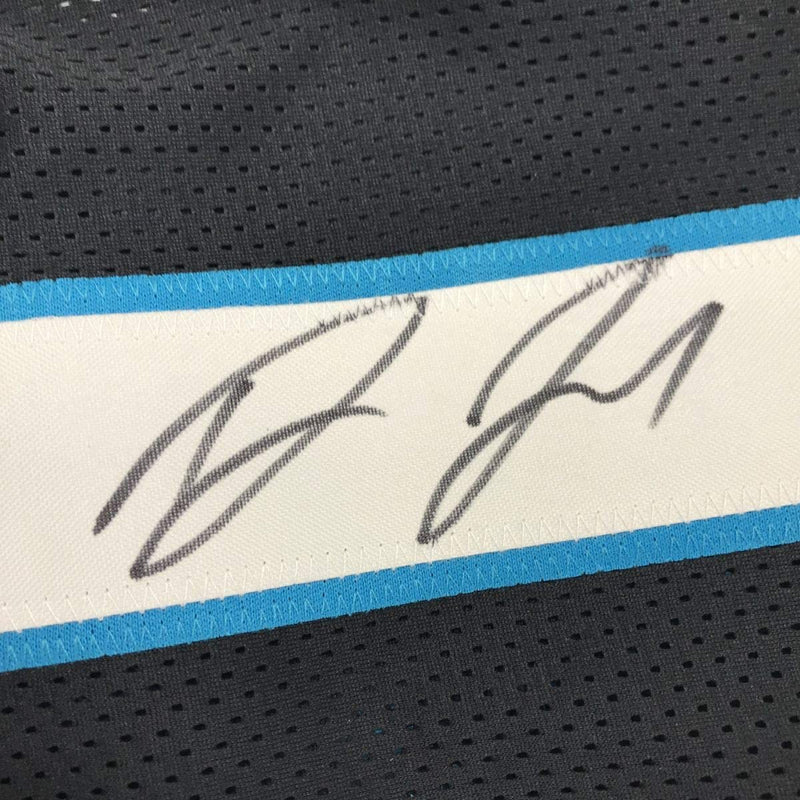 Autographed/Signed Devin Funchess Carolina Black Football Jersey JSA COA
