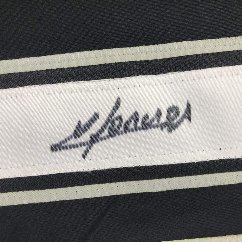 Autographed/Signed Yoan Moncada Chicago Black Baseball Jersey Beckett BAS COA