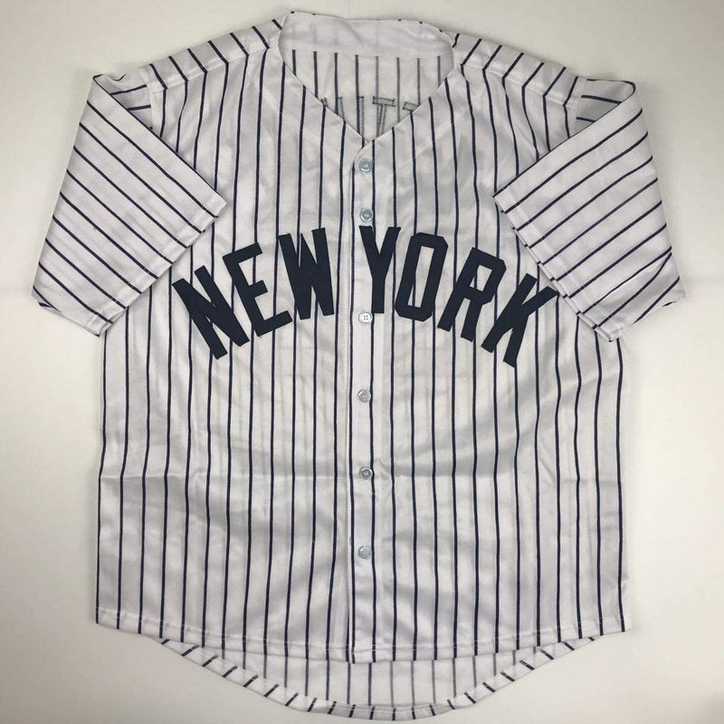 Autographed/Signed Don Mattingly New York Yankees Pinstripe Baseball Jersey JSA COA