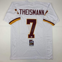 Autographed/Signed Joe Theismann SB XVII Champs Washington White Football Jersey JSA COA