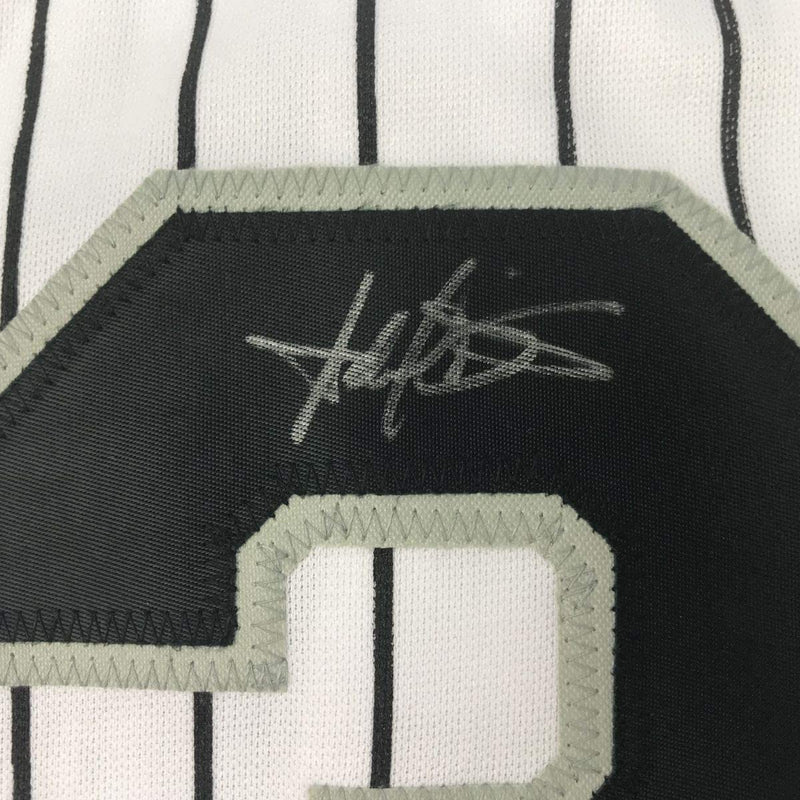 Autographed/Signed Harold Baines Chicago Pinstripe Baseball Jersey Beckett BAS COA