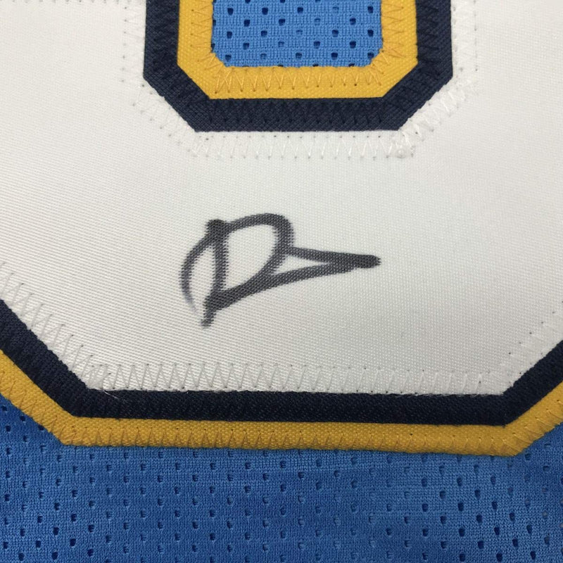 Autographed/Signed Derwin James Los Angeles LA Powder Blue Football Jersey PSA/DNA COA