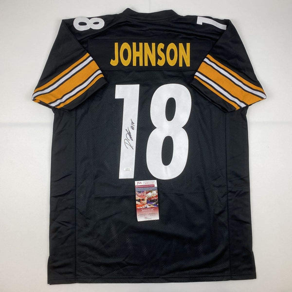 Autographed/Signed Diontae Johnson Pittsburgh Black Football Jersey JSA COA