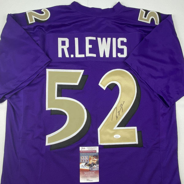 Autographed/Signed Ray Lewis Baltimore Color Rush Football Jersey JSA COA