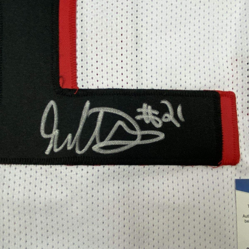 Autographed/Signed Todd Gurley II Atlanta White Football Jersey Beckett BAS COA