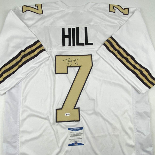 Autographed/Signed Taysom Hill New Orleans Color Rush Football Jersey Beckett BAS COA