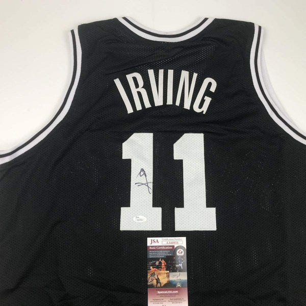 Autographed/Signed Kyrie Irving Brooklyn Black Basketball Jersey JSA COA