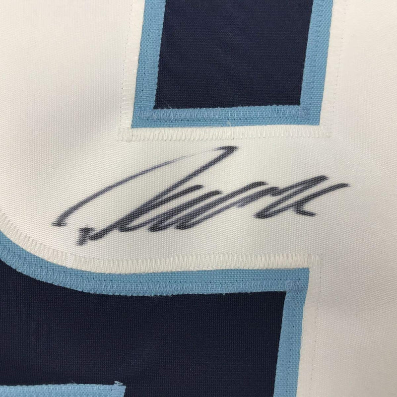 Autographed/Signed Patrik Laine Winnipeg Blue Hockey Jersey Beckett BAS COA