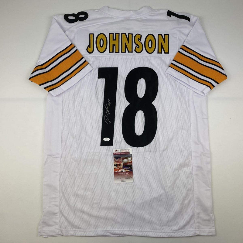 Autographed/Signed Diontae Johnson Pittsburgh White Football Jersey JSA COA
