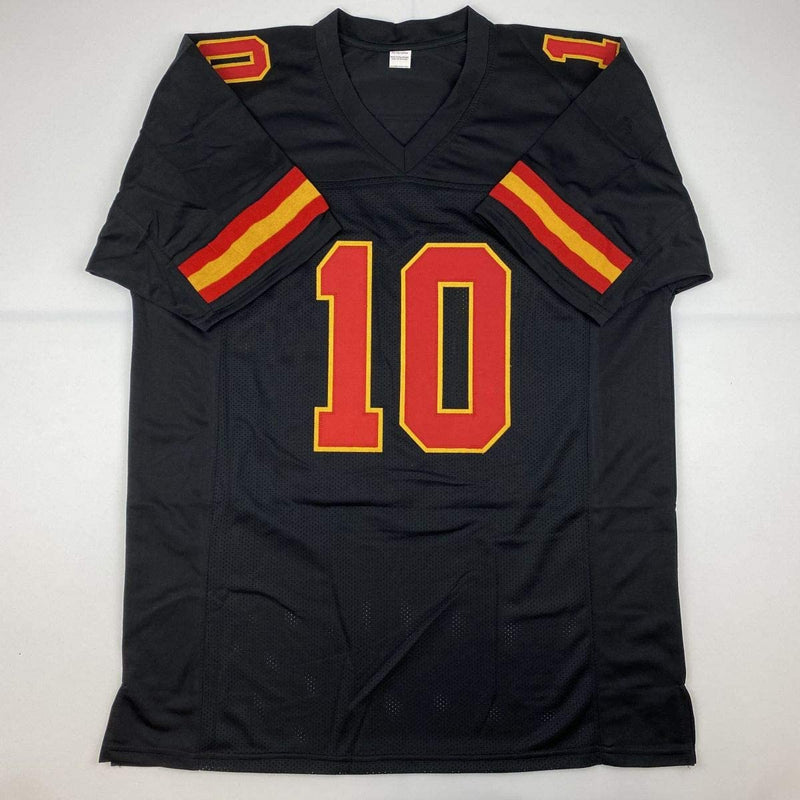 Autographed/Signed Tyreek Hill Kansas City Black Football Jersey JSA COA