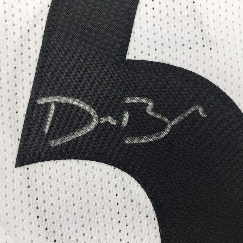 Autographed/Signed Devin Bush Pittsburgh White Football Jersey JSA COA