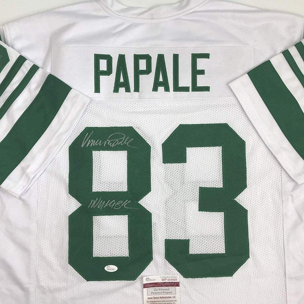 Autographed/Signed Vince Papale Invincible Philadelphia White Football Jersey JSA COA
