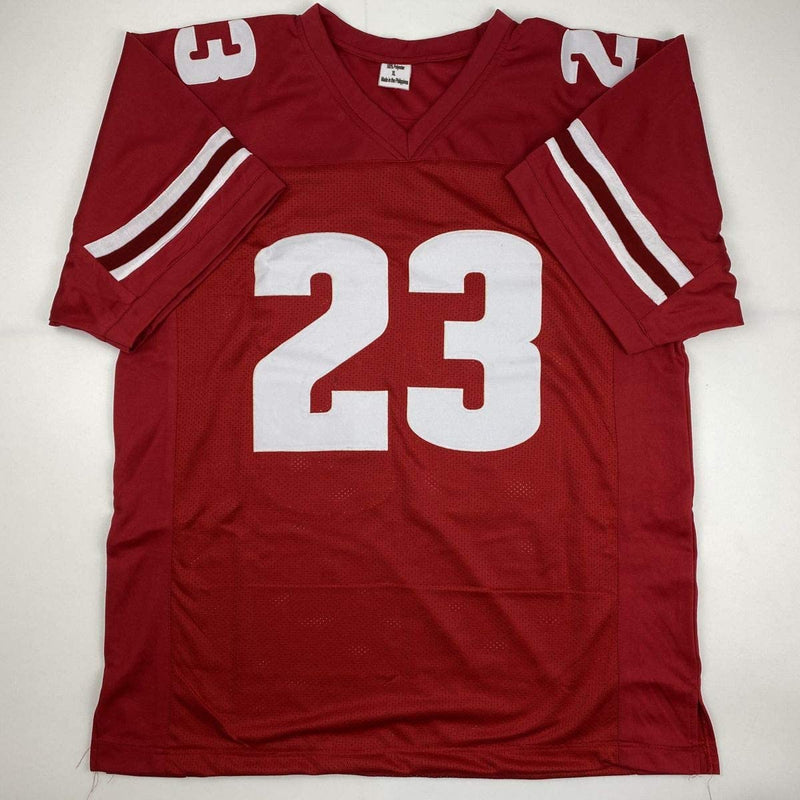Autographed/Signed Jonathan Taylor Wisconsin Red College Football Jersey JSA COA