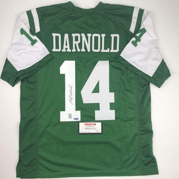 Autographed/Signed Sam Darnold New York Green Rookie Football Jersey Tristar COA