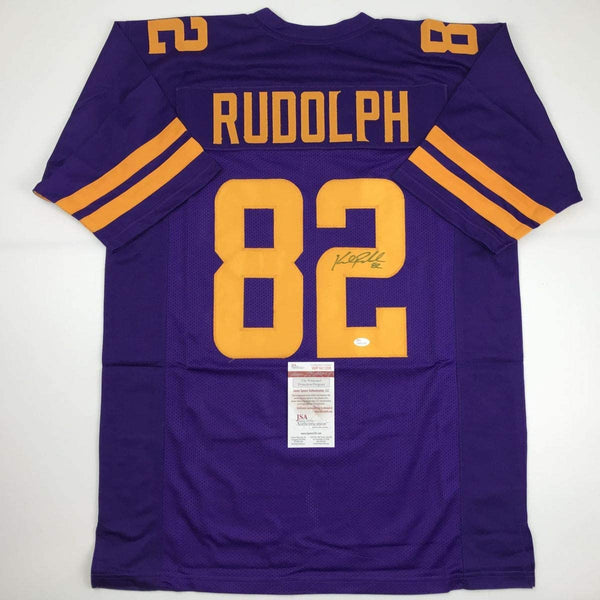 Autographed/Signed Kyle Rudolph Minnesota Color Rush Football Jersey JSA COA