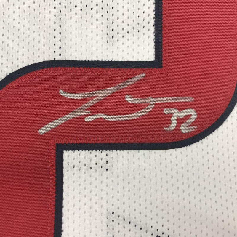 Autographed/Signed Tyrann Mathieu Houston White Football Jersey Beckett BAS COA