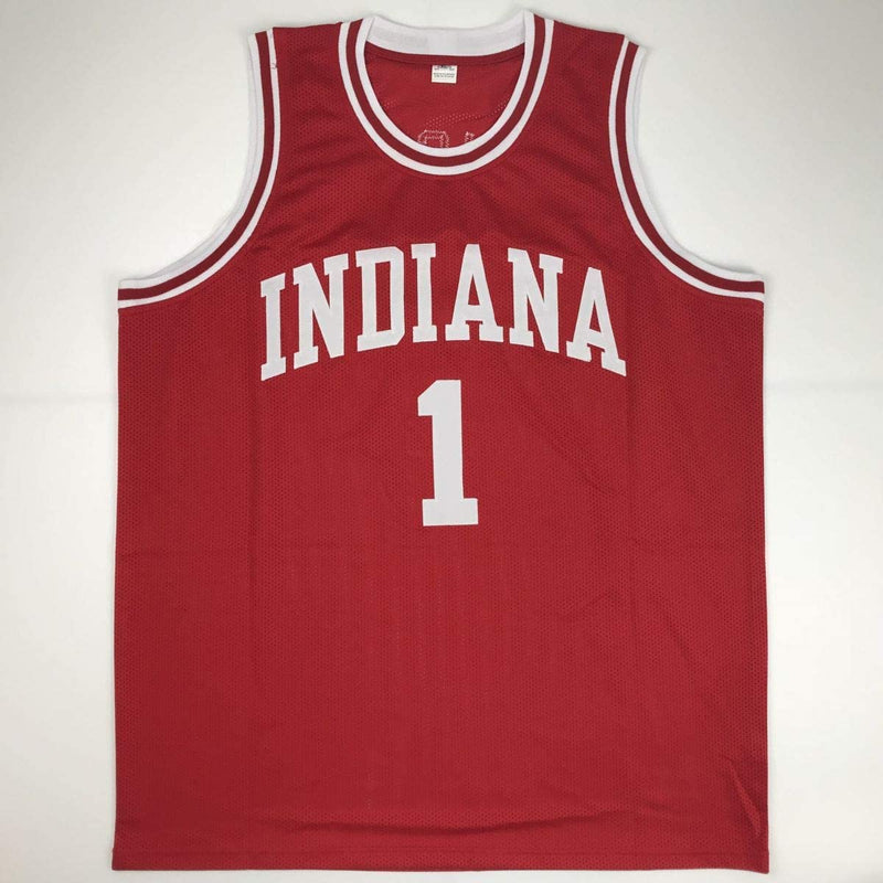 Autographed/Signed Bobby Bob Knight Indiana Hoosiers Red Basketball Jersey JSA COA