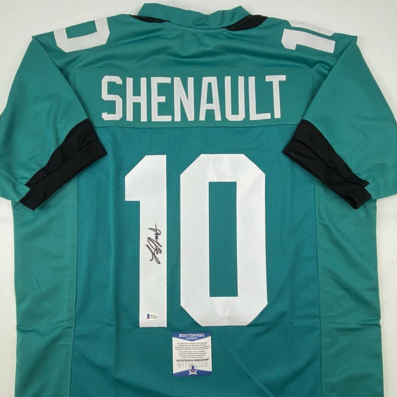 Autographed/Signed Laviska Shenault Jacksonville Teal Football Jersey Beckett BAS COA
