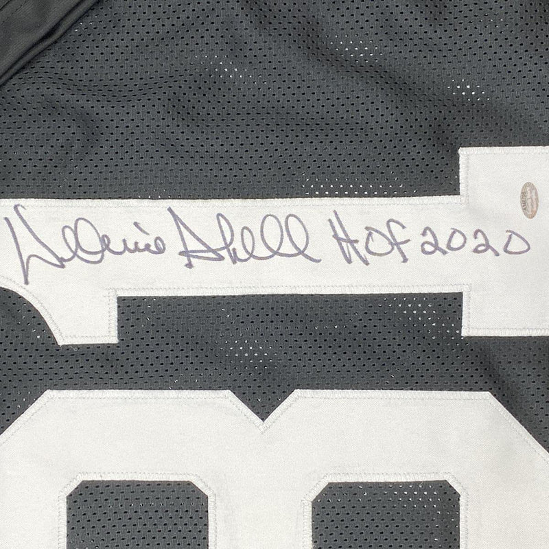 Autographed/Signed Donnie Shell HOF 2002 Pittsburgh Black Football Jersey Schwartz Sports COA