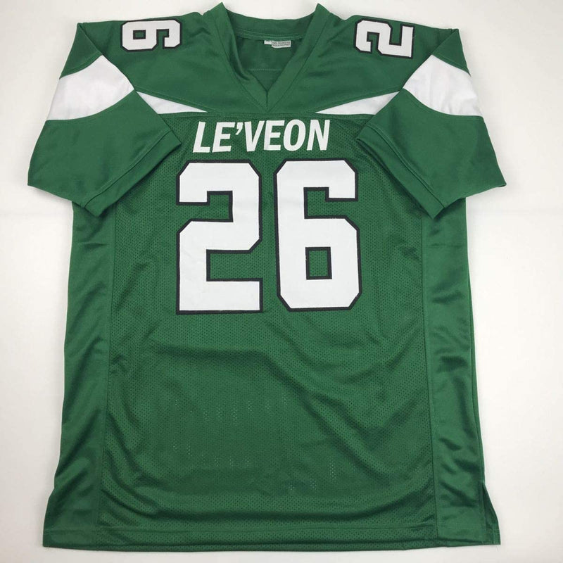 Autographed/Signed Le'Veon LeVeon Bell New York Green Football Jersey PSA/DNA COA #2