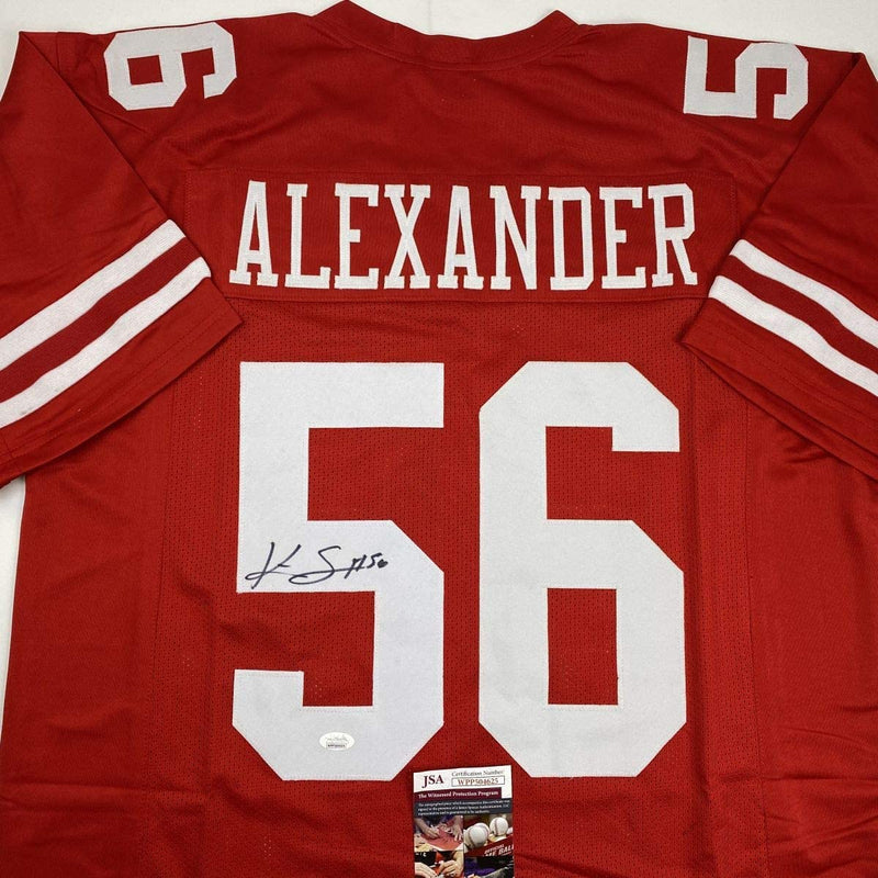 Autographed/Signed Kwon Alexander San Francisco Red Football Jersey JSA COA