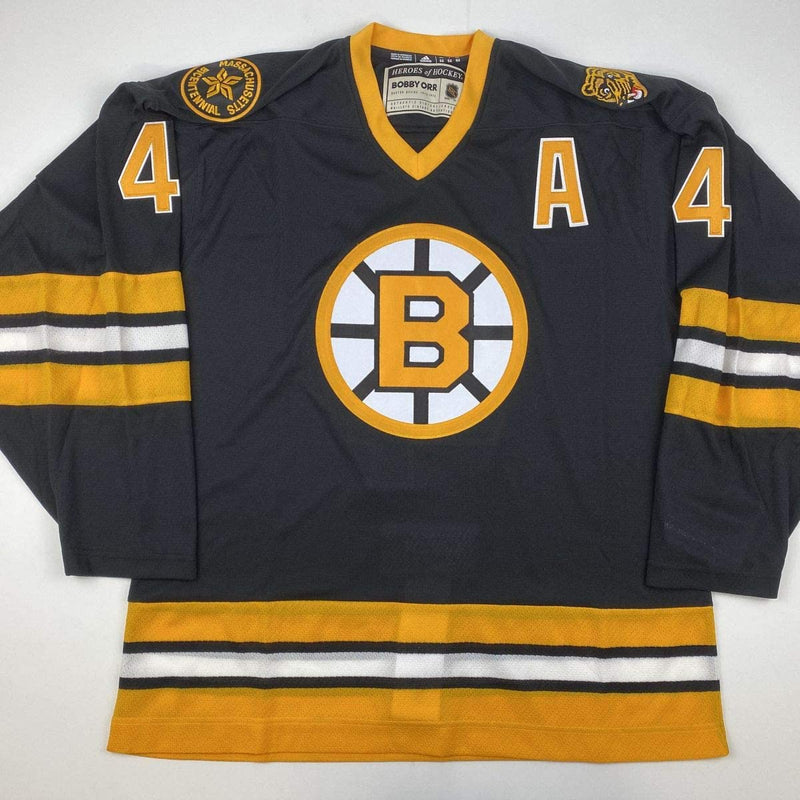 Autographed/Signed Bobby Orr Boston Yellow Hockey Jersey Fanatics COA Holo