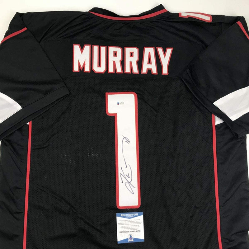 Autographed/Signed Kyler Murray Arizona Black Football Jersey Beckett BAS COA