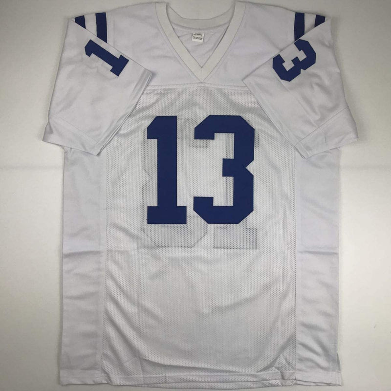 Autographed/Signed TY T.Y. Hilton Indianapolis White Football Jersey JSA COA