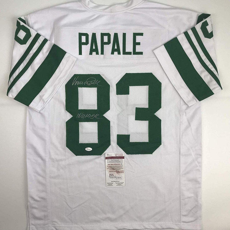 Autographed/Signed Vince Papale Invincible Philadelphia White Football Jersey JSA COA