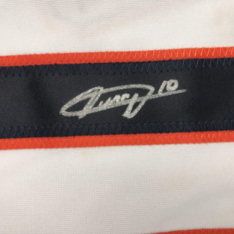 Autographed/Signed Yulieski Yuli Gurriel Houston White Baseball Jersey JSA COA