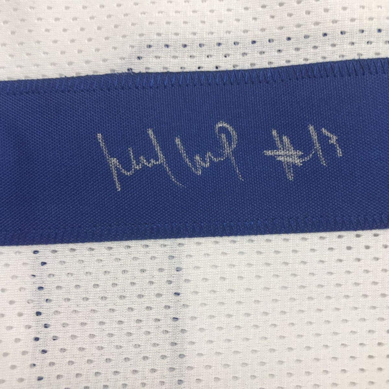 Autographed/Signed Michael Gallup Dallas White Football Jersey JSA COA