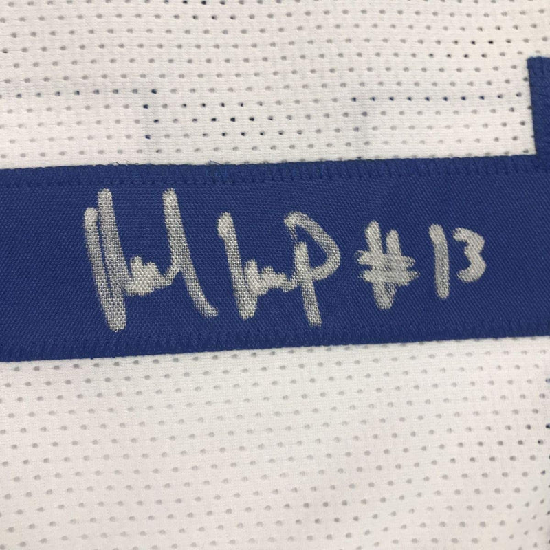 Autographed/Signed Michael Gallup Dallas White Football Jersey Beckett BAS COA