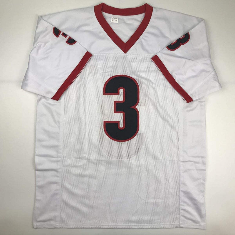 Autographed/Signed Todd Gurley Georgia White College Football Jersey Beckett BAS COA
