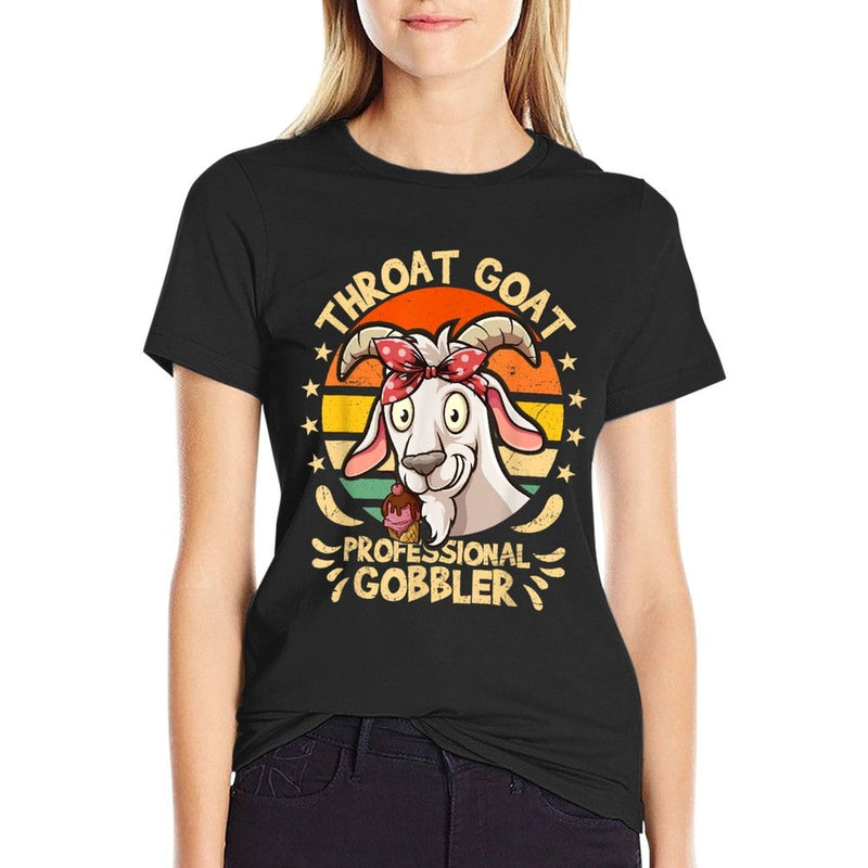 Throat Goat Retro Inappropriate Adult Humor Funny Gag Memes  Versatile T-Shirt