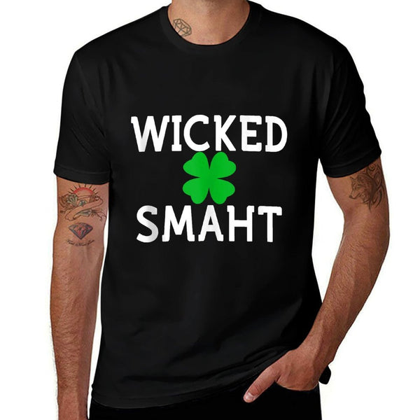 Boston For Life Wicked Smaht Southie Wicked Smart  Rolled Sleeves T-Shirt