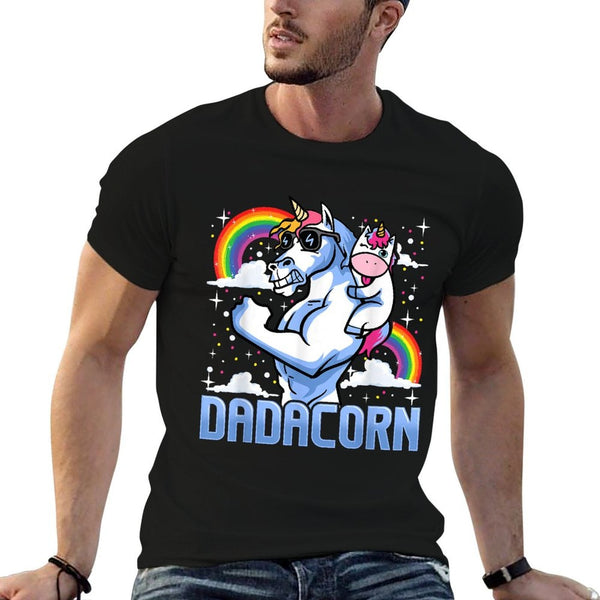 Dadacorns For Men Dadicorn Daddycorn Gifts Unicorn Dad  Easy-care T-Shirt