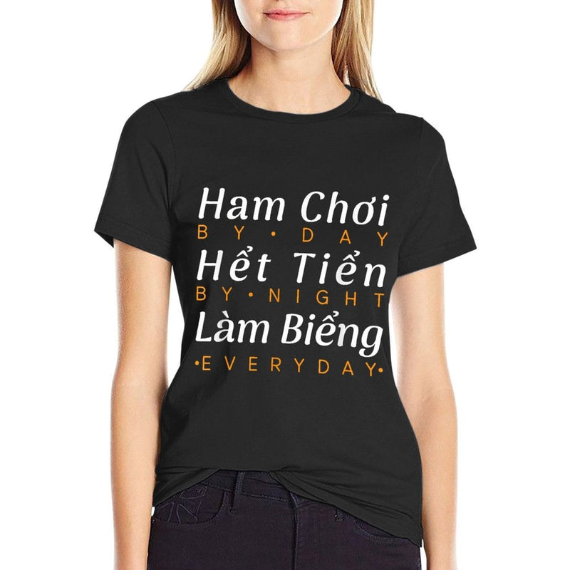 Ham Choi Het Tien Lam Bieng Vietnam Vietnamese Saying Funny  Stretchy T-Shirt