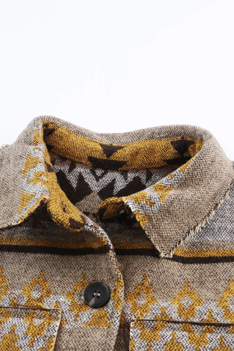 Heather Southwestern Print Light Jacket