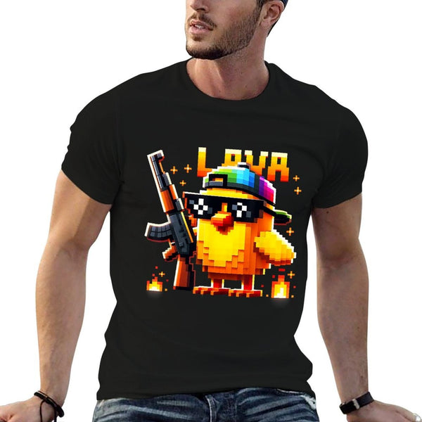 Chicken Gamer Humor Meme Funny Pixel  Slim-fit Cut T-Shirt