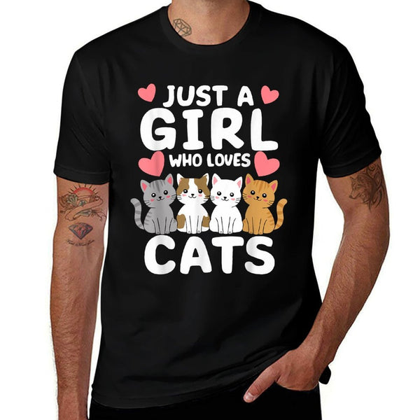 Cat Just A Girl Who Loves Cats  Breathable T-Shirt