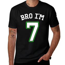 7th Birthday Boys 7yo Girls Bro I'm 7  Moisture-wicking T-Shirt