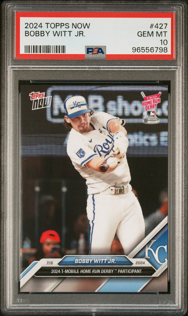 Graded 2024 Topps Now Bobby Witt Jr. #427 2024 HR Derby Baseball Card PSA 10 Gem Mint