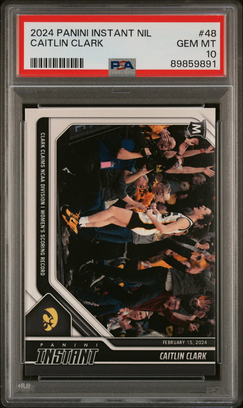 Graded 2024 Panini Instant NIL Caitlin Clark #48 Rookie RC Basketball Card PSA 10 Gem Mint
