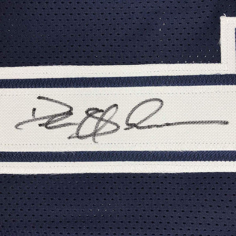 Autographed/Signed Deion Sanders Dallas Dark Blue Football Jersey JSA COA