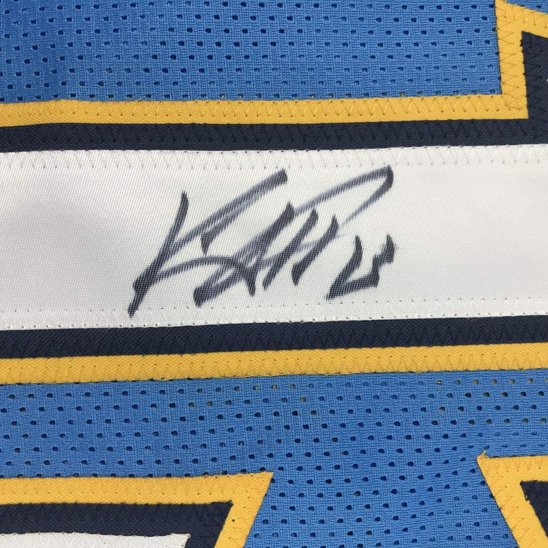 Autographed/Signed Keenan Allen Los Angeles LA Powder Blue Football Jersey JSA COA