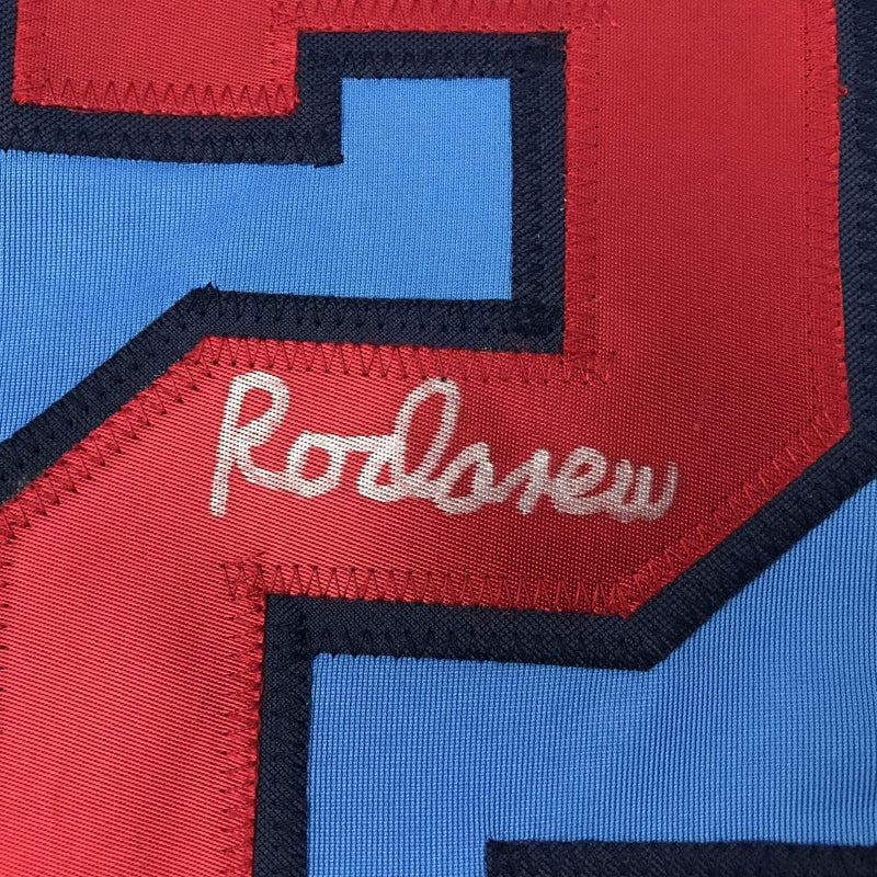 Autographed/Signed Rod Carew Minnesota Blue Baseball Jersey JSA COA