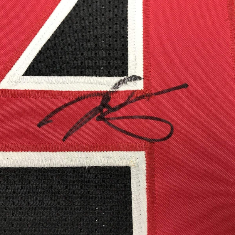 Autographed/Signed Derek Carr Fresno State Black College Football Jersey Beckett BAS COA